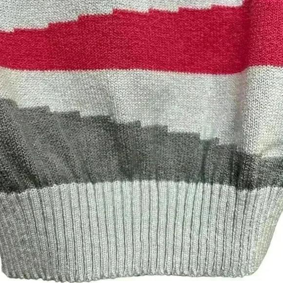 Vintage 80s gray geometric print long sleeve sweater size 10 (see measurements) - Picture 10 of 11